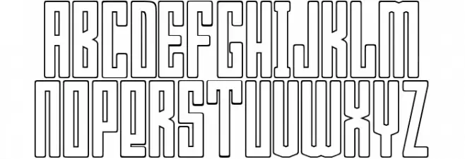 Bumpers 03 outline Regular Schriftart Groß