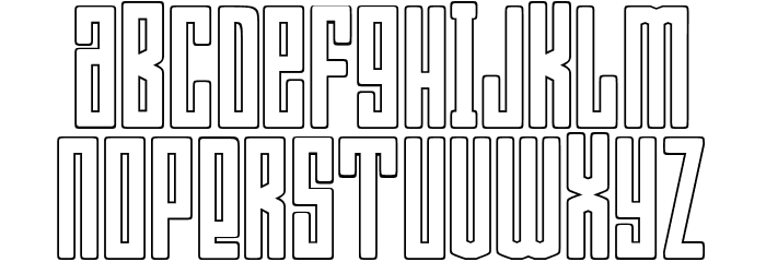 Bumpers 03 outline Regular Font LOWERCASE