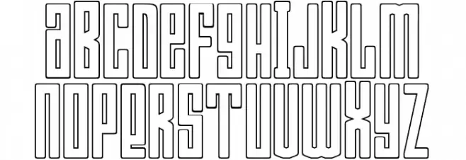 Bumpers 03 outline Regular Caratteri MINUSCOLO
