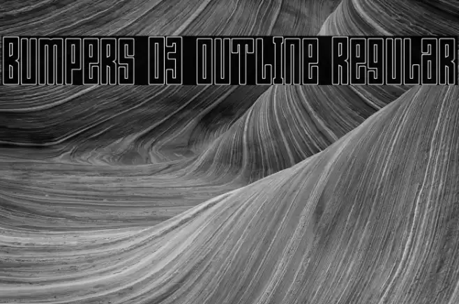Bumpers 03 outline Regular Font examples