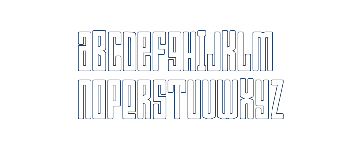 Bumpers 03 outline Regular Lowercase