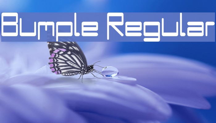 Bumple Regular Schriftart examples