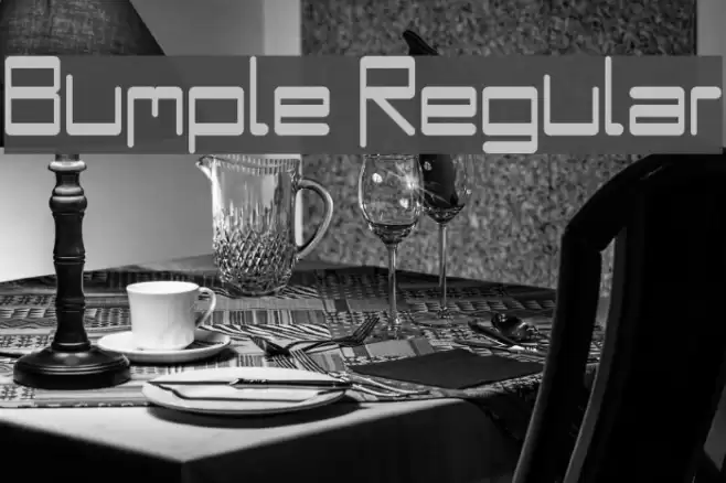 Bumple Regular Font examples