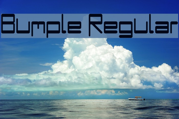 Bumple Regular Schriftart examples