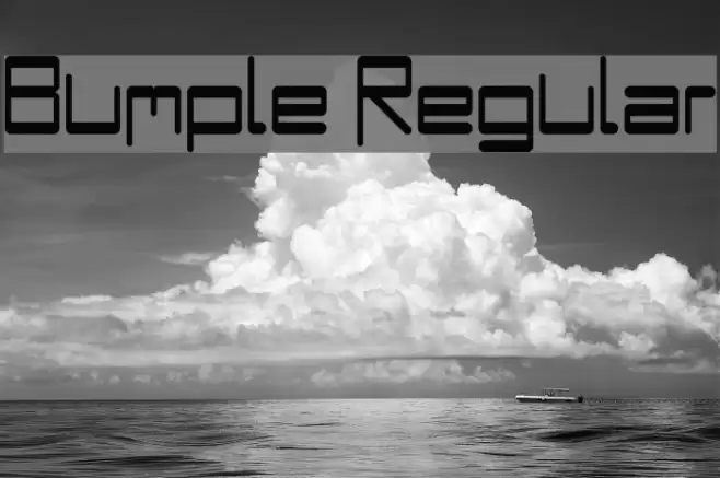 Bumple Regular Font examples