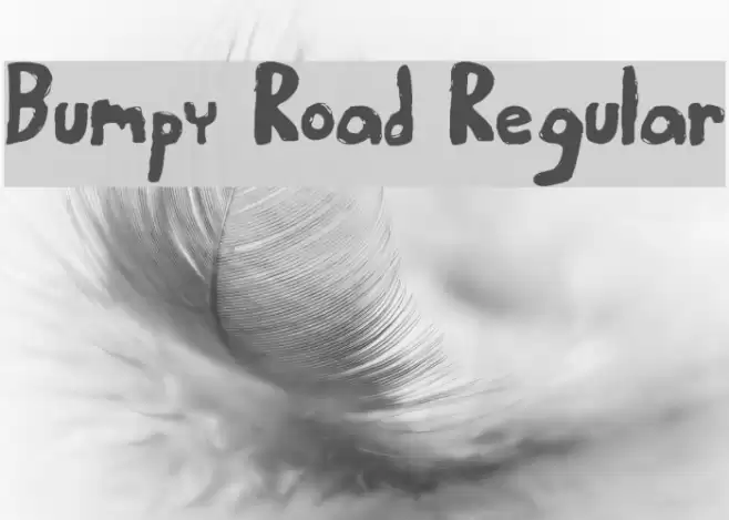 Bumpy Road Regular Schriftart examples