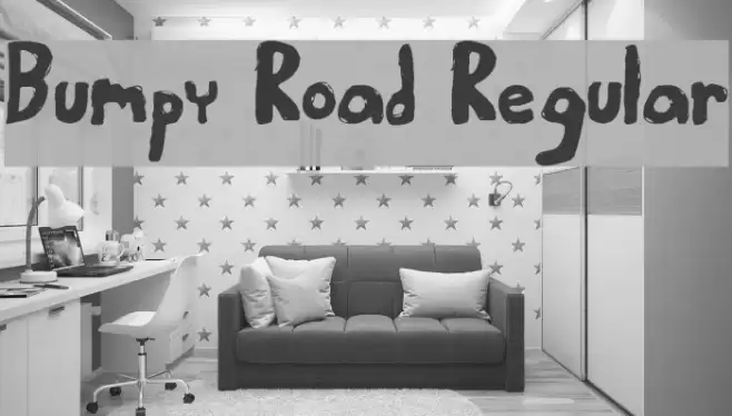 Bumpy Road Regular Schriftart examples