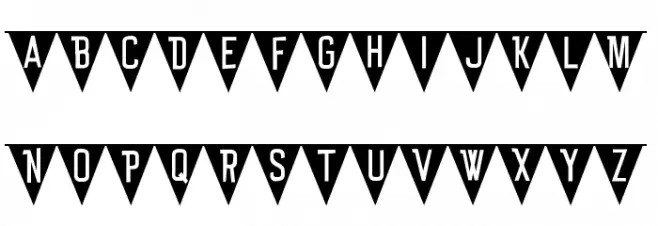 Bun Ting Schriftart Groß