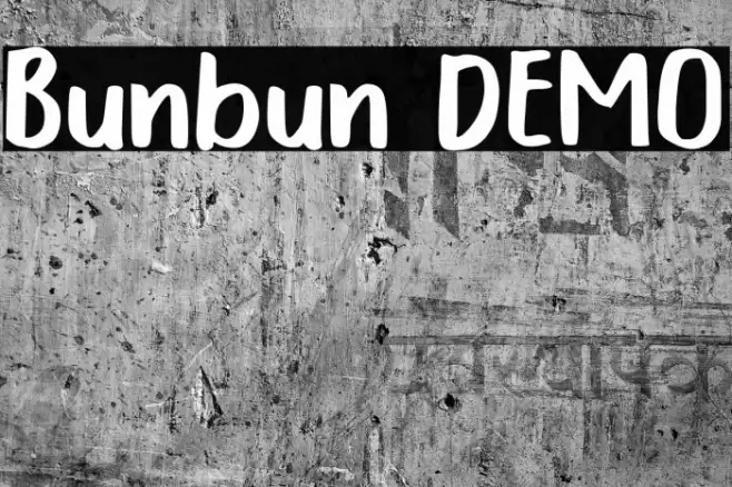 Bunbun DEMO Font examples