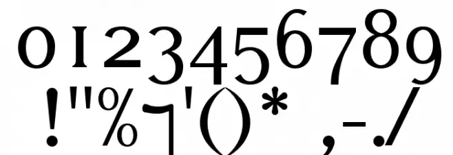 Bunchló フォント その他の文字