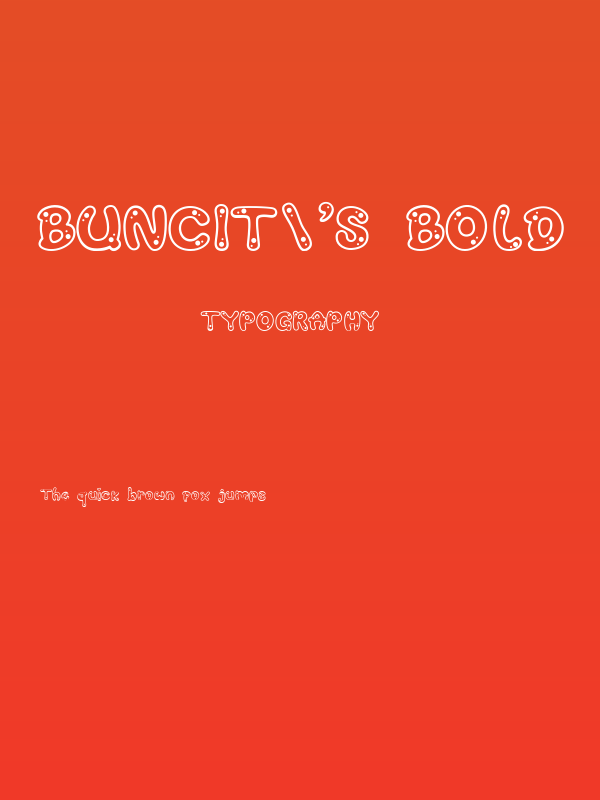 Buncit's Bold Poster