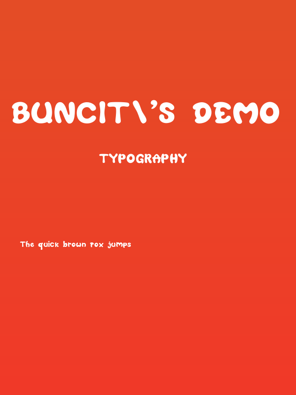 Buncit's Demo Bold Poster