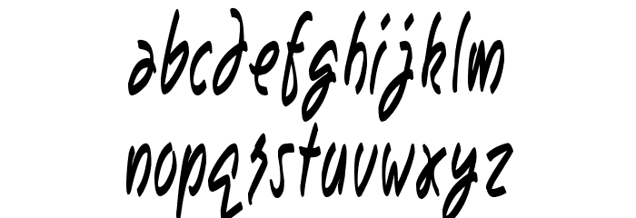 Bunda Italic Font LOWERCASE