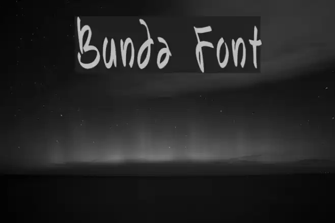 Bunda Font examples