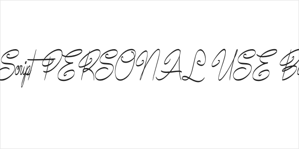 Bundey Script PERSONAL USE Bold Italic Logo