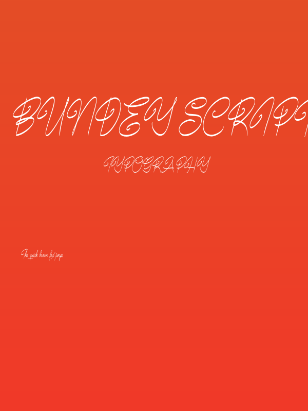 Bundey Script PERSONAL USE Bold Italic Poster