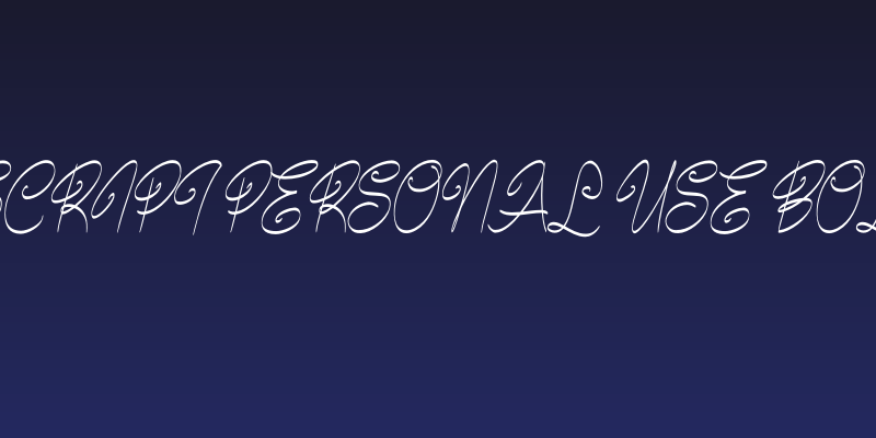 Bundey Script PERSONAL USE Bold Italic Social Header