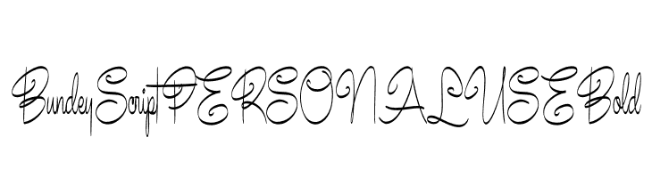 Bundey Script PERSONAL USE Bold  font caratteri gratis