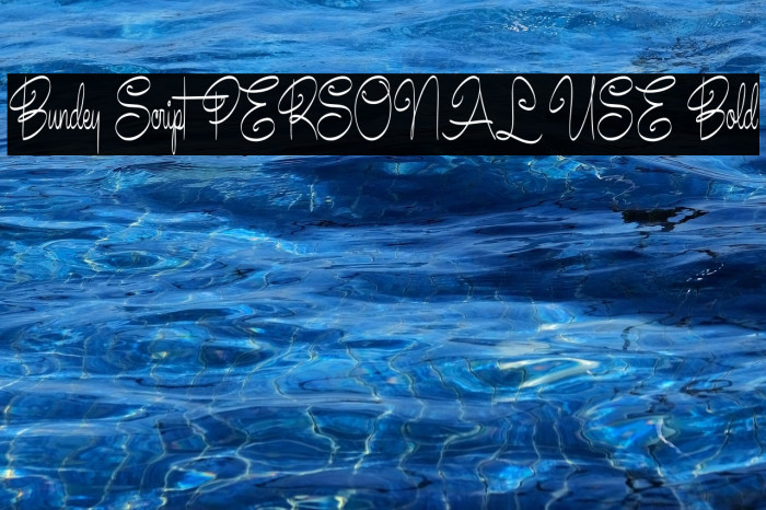 Bundey Script PERSONAL USE Bold Example 1