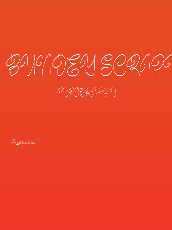 Bundey Script PERSONAL USE Bold Poster