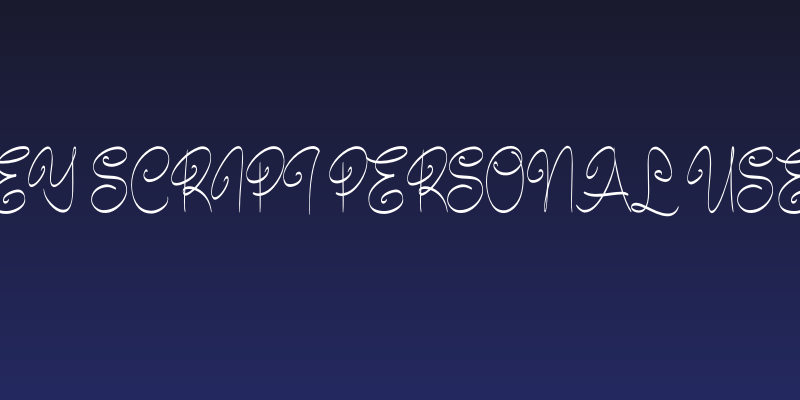Bundey Script PERSONAL USE Bold Social Header