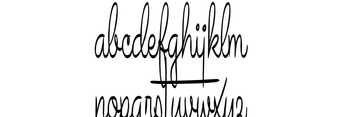 Bundey Script PERSONAL USE Bold Font LOWERCASE