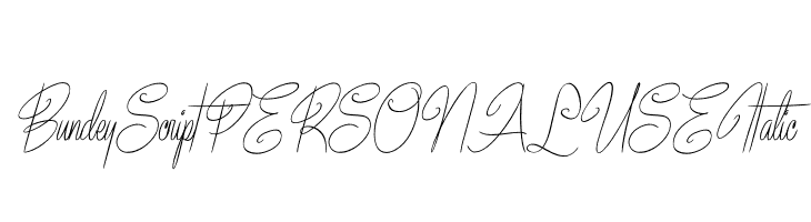 Bundey Script PERSONAL USE Italic  नि: शुल्क फ़ॉन्ट्स डाउनलोड