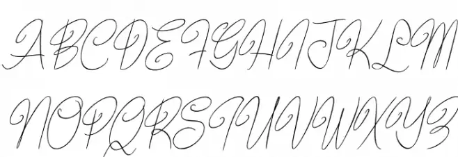 Bundey Script PERSONAL USE Italic Polices MAJUSCULES