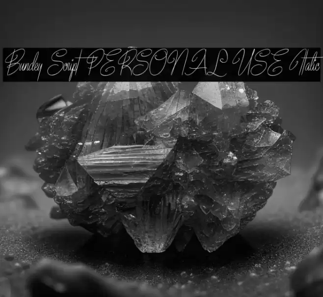 Bundey Script PERSONAL USE Italic Font examples