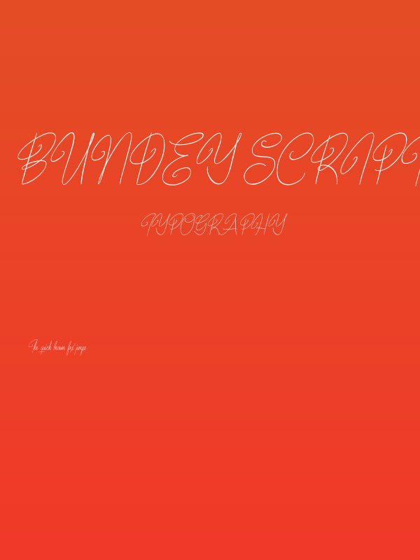 Bundey Script PERSONAL USE Italic Poster