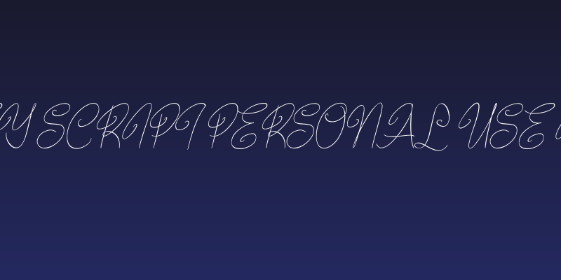 Bundey Script PERSONAL USE Italic Social Header