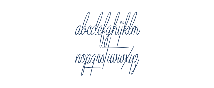 Bundey Script PERSONAL USE Italic Lowercase