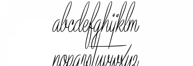 Bundey Script PERSONAL USE Italic Schriftart Kleinbuchstaben