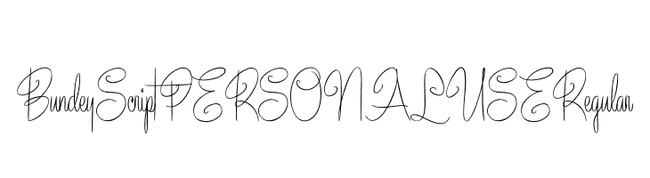 Bundey Script PERSONAL USE Regular  Frei Schriftart Herunterladen