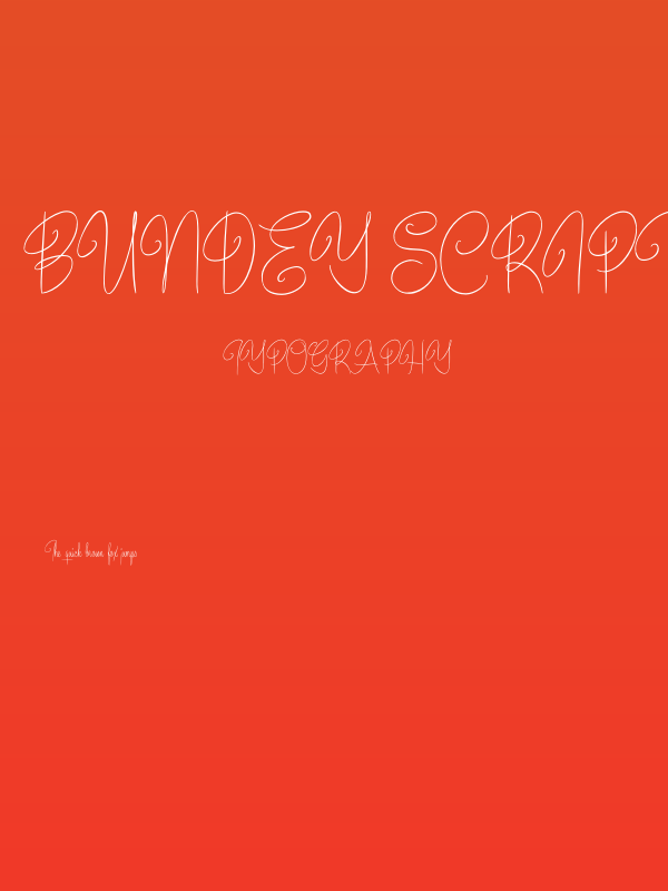 Bundey Script PERSONAL USE Regular Poster