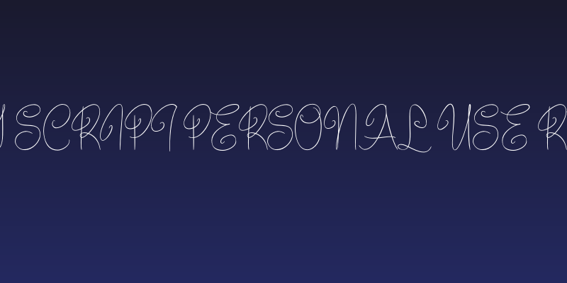 Bundey Script PERSONAL USE Regular Social Header