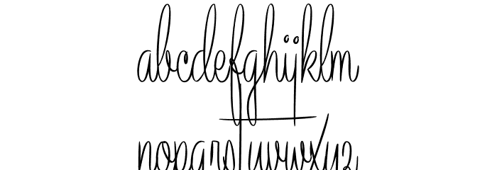 Bundey Script PERSONAL USE Regular Font LOWERCASE