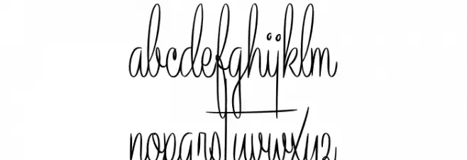 Bundey Script PERSONAL USE Regular Font Litere mici