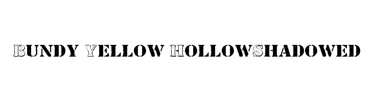 Bundy Yellow HollowShadowed Fonte