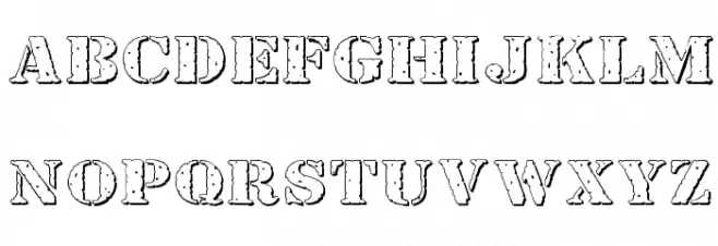 Bundy Yellow HollowShadowed Schriftart Groß