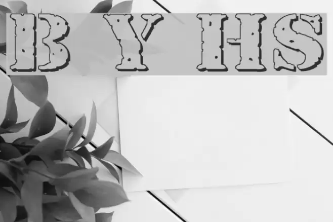 Bundy Yellow HollowShadowed Font examples