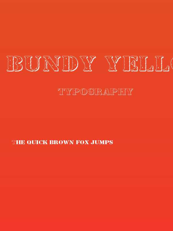 Bundy Yellow HollowShadowed Poster