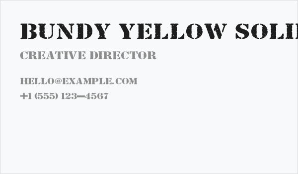 Bundy Yellow Solid Business Card