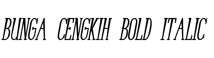 Bunga Cengkih Bold Italic  フリーフォントのダウンロード