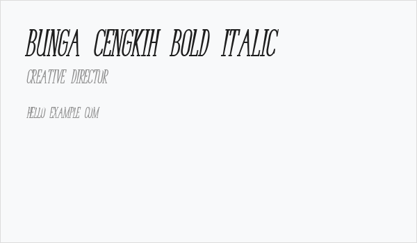 Bunga Cengkih Bold Italic Business Card