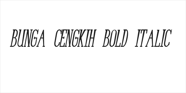 Bunga Cengkih Bold Italic Logo