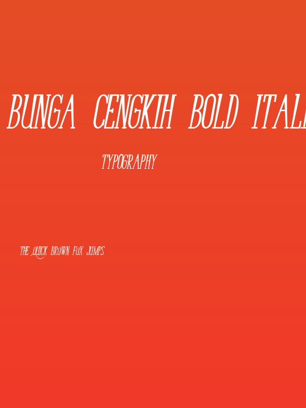 Bunga Cengkih Bold Italic Poster