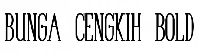 Bunga Cengkih Bold  Frei Schriftart Herunterladen