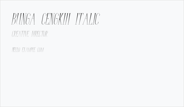 Bunga Cengkih Italic Business Card