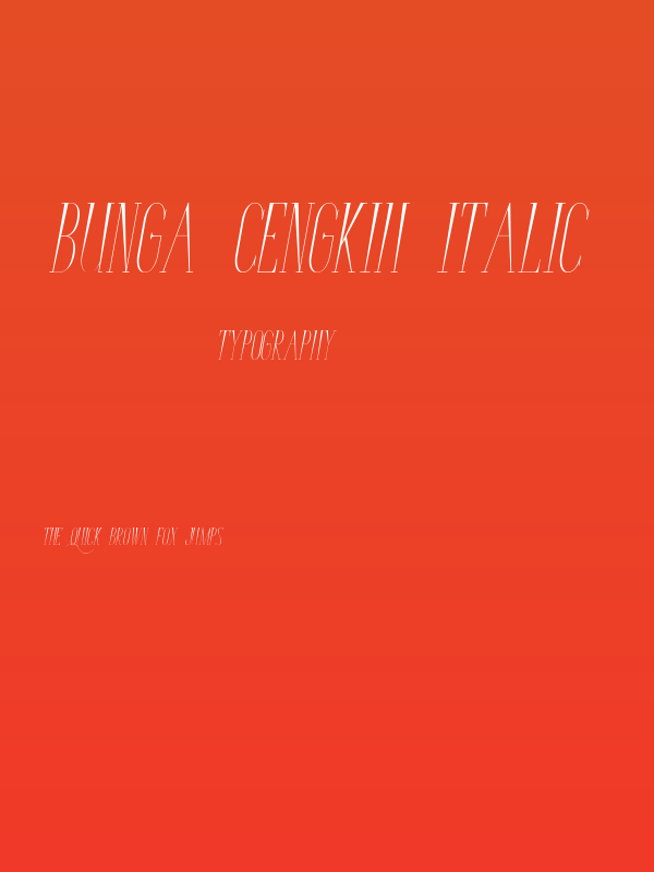 Bunga Cengkih Italic Poster